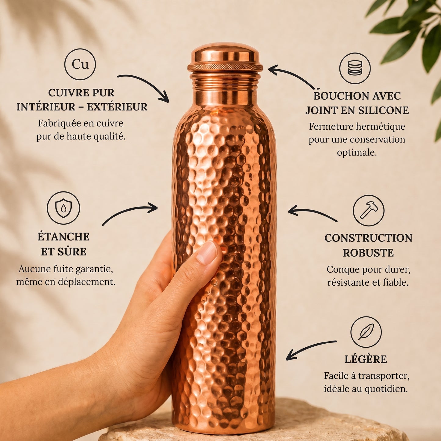 Cuivria™ — La Gourde en Cuivre Pur
