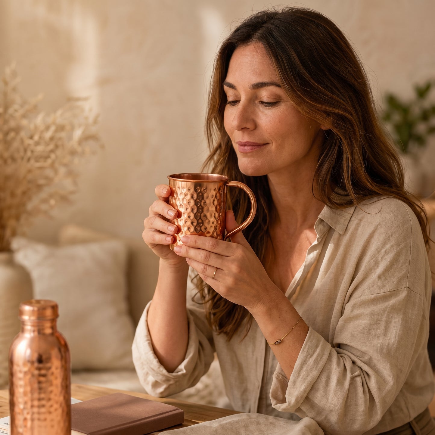 Tasse en Cuivre Martelé Cuivria