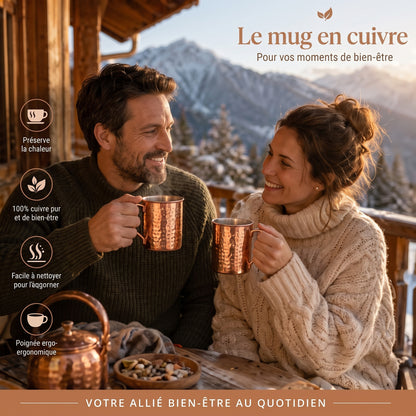 Tasse en Cuivre Martelé Cuivria